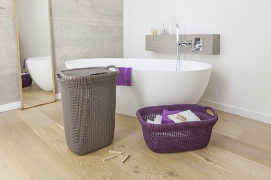 Curver Knit wasbox 57 liter bruin