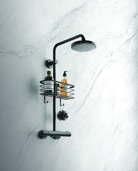 Metaltex Doucherek 29x11x15 cm Zwart/Metaal