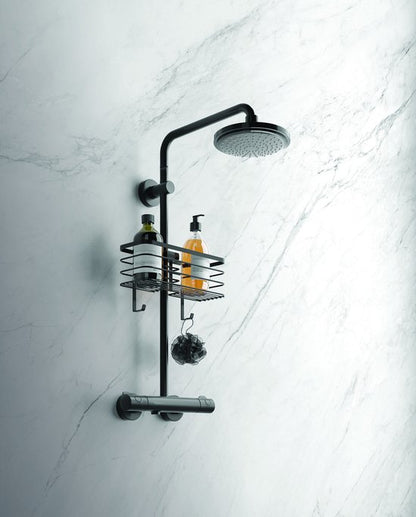 Metaltex Doucherek 29x11x15 cm Zwart/Metaal