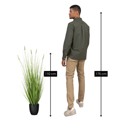 Kunstplant Siergras Wit Ø35cm x H110cm