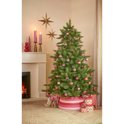 Kerstballen Set - 60 Stuks - Ø7 cm - Onbreekbaar - Fuchsia