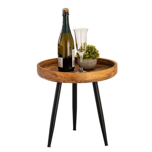Bijzettafel rond Vancouver mangohout Ø40 of 50 cm