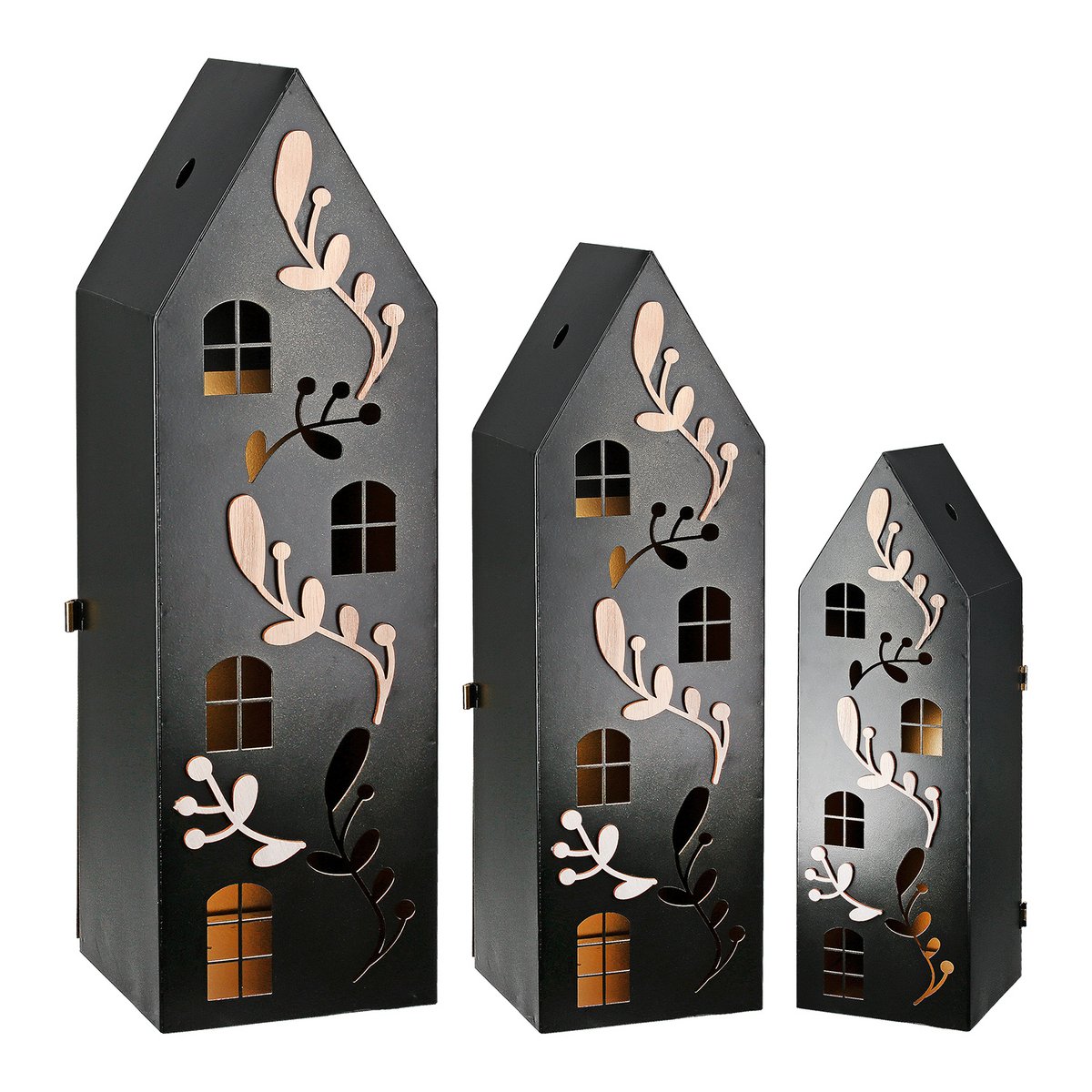 Set van 3 lantaarns "Ranken"