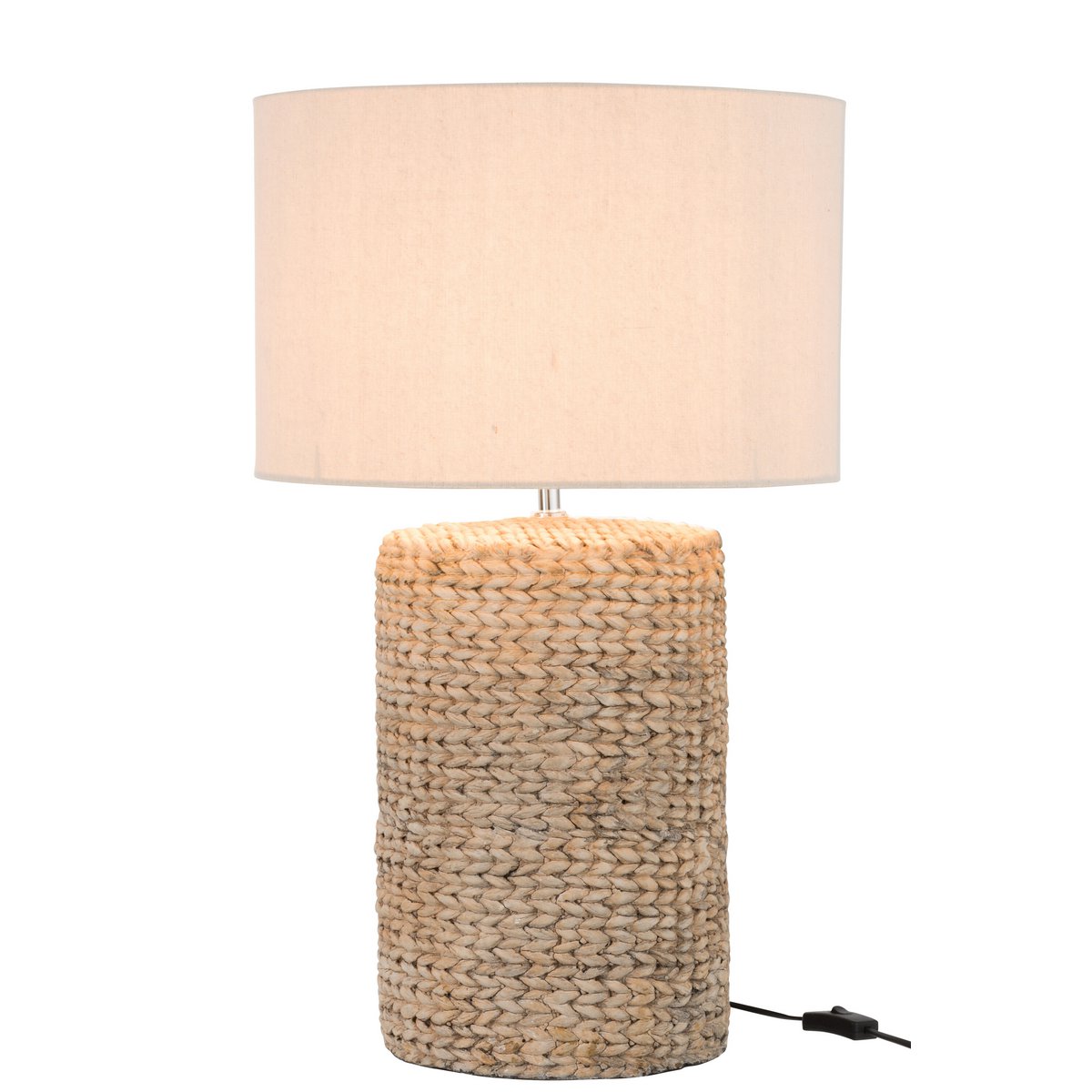 J-Line lamp Dik Vlecht - beton/katoen - naturel - large
