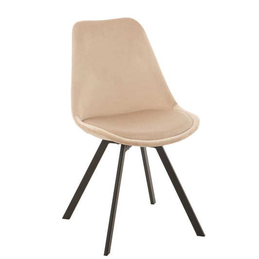 J-Line stoel Helene - metaal/textiel - beige