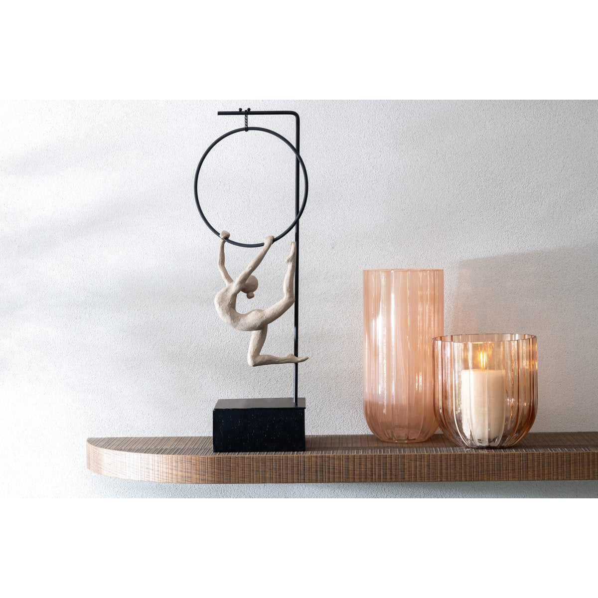 J-Line Gymnaste Hoepel Alpha Resin Beige/Zwart