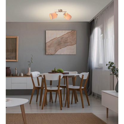 Plafondlamp "Maron" 2 spots lengte 46cm Grijs