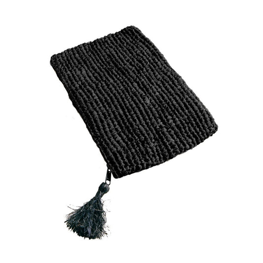 Raffia Clutch - Zwart