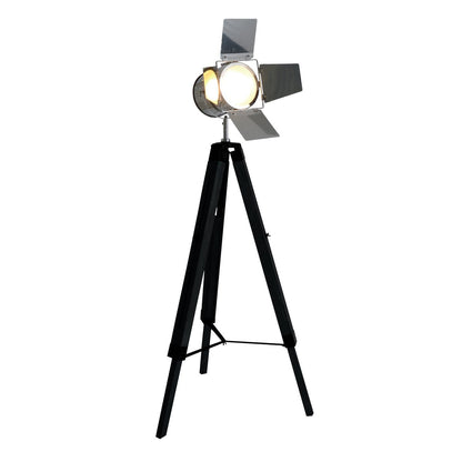 Staande lamp driepoot "Holly" verstelbaar 100-140 cm hoog zwart
