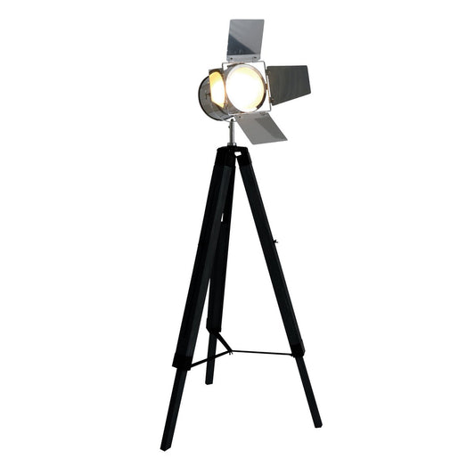 Staande lamp driepoot "Holly" verstelbaar 100-140 cm hoog zwart