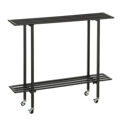 Greenrax Plantenstandaard - L90 x B22 x H75 cm - Metaal - Zwart