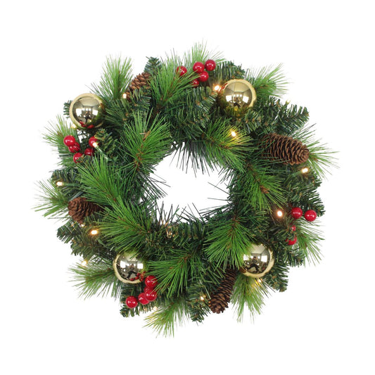 Kerstkrans "Noël" Outdoor met LED Diameter 35cm