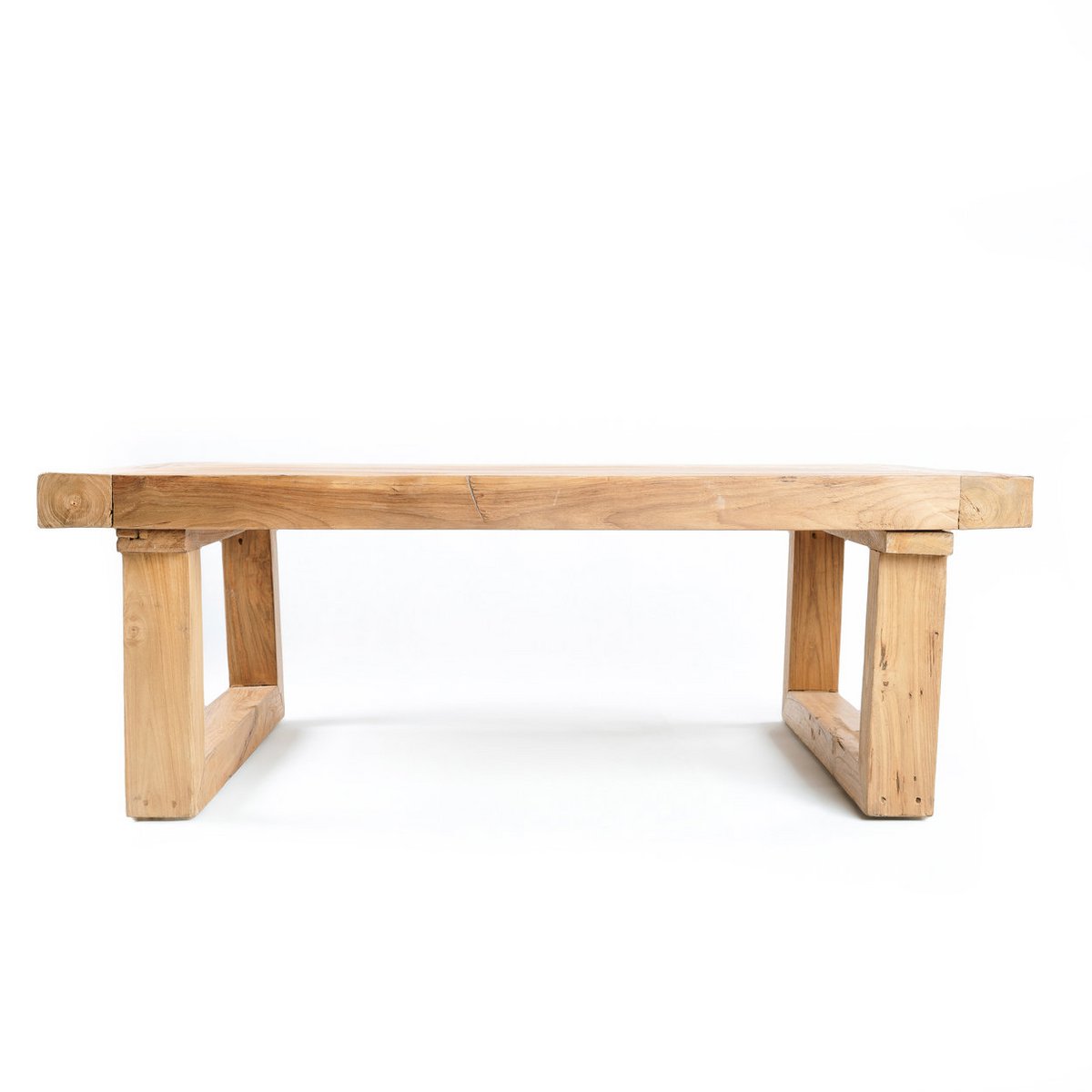 De teruggewonnen teakhouten salontafel - naturel