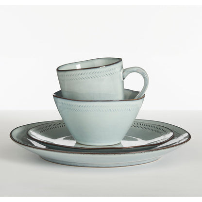 Racco Serviesset 4 Persoons - Steengoed - Lichtgrijs