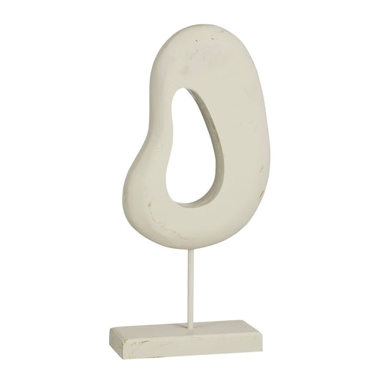 Pastina Ornament op Voet - L7 x B17 x H38 cm Off White