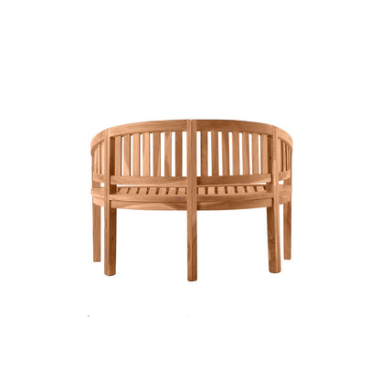 Banaanvormige tuinbank, 120 cm, teak
