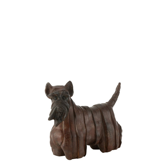 J-Line Schotse Terrier Hond Modern Resine Bruin Small