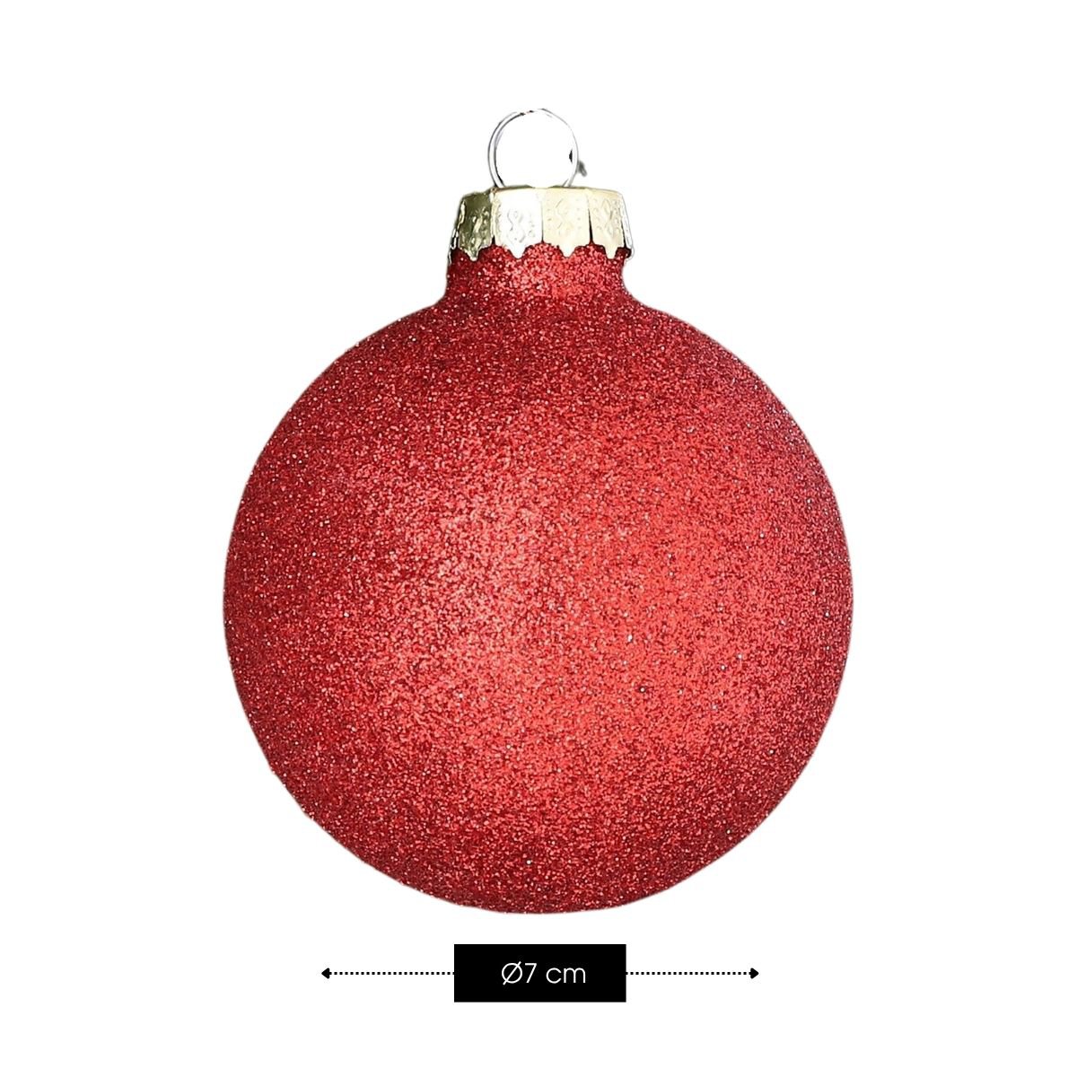 Kerstbal set 26 Glass baubles Rood