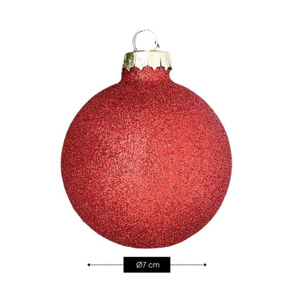 Kerstbal set 26 Glass baubles Rood