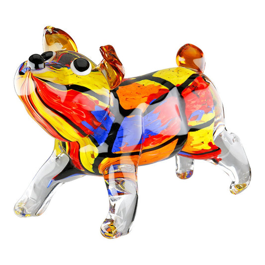Beeldje hond Pacco, veelkleurig H.17 cm