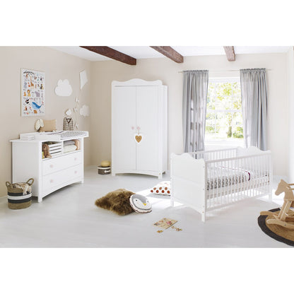 Set 'Florentina' extra breed 3 delen: ledikant, extra brede commode, 2-deurs kledingkast