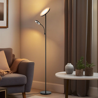 Led staande leeslamp - Moderne Zwart