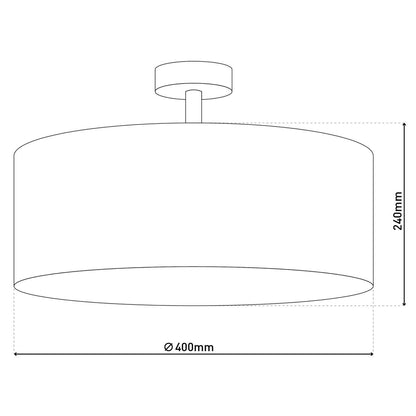 Plafondlamp "New York" diameter 40cm Wit