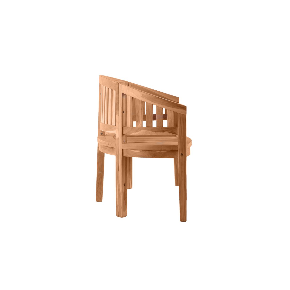 Banaanvormige tuinbank, 120 cm, teak