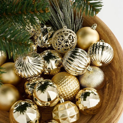 Kerstbal set 60 Unbreakable baubles Champagne