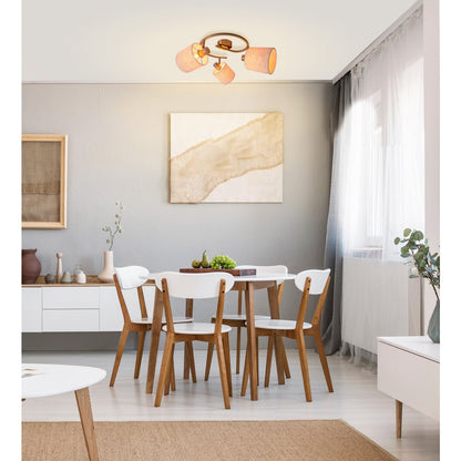 Plafondlamp "Maron" 3 spots cirkel totale lengte 52cm Grijs