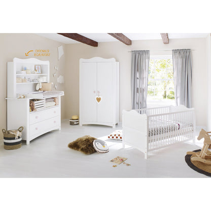 Set 'Florentina' extra breed, incl. extra brede kast 4 delen: ledikant, extra brede commode incl. Extra brede kast, 2-deurs kledingkast