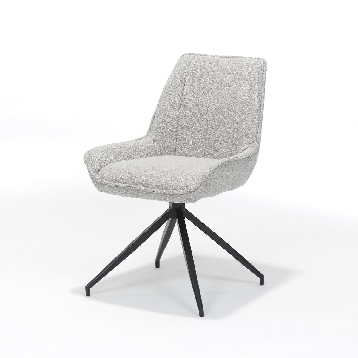 Montana stoel - Stof Teddy Clay - draaivoet zwart