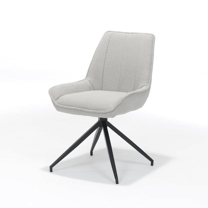 Montana stoel - Stof Teddy Clay - draaivoet zwart