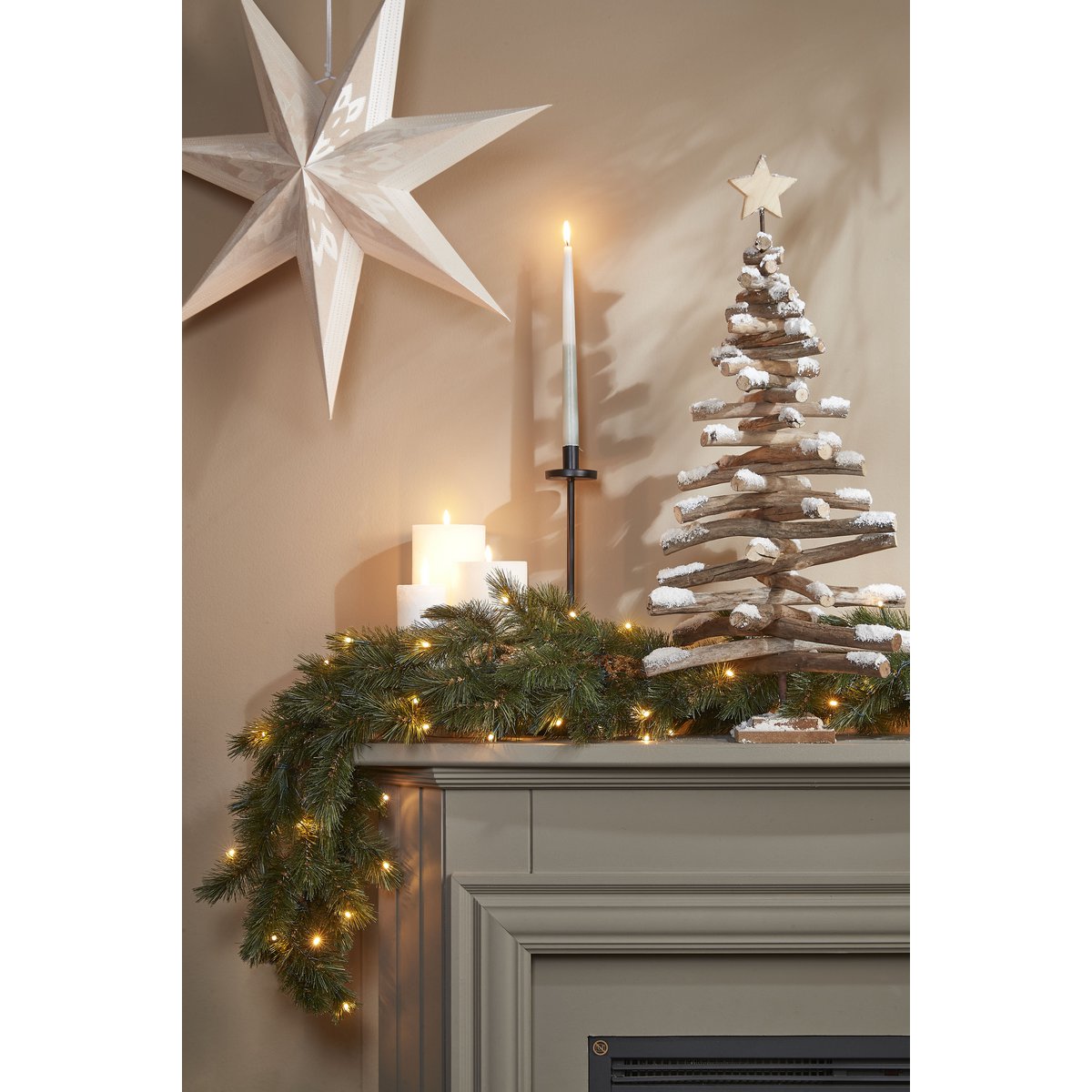 Guirlande Forest frosted 180cm Groen