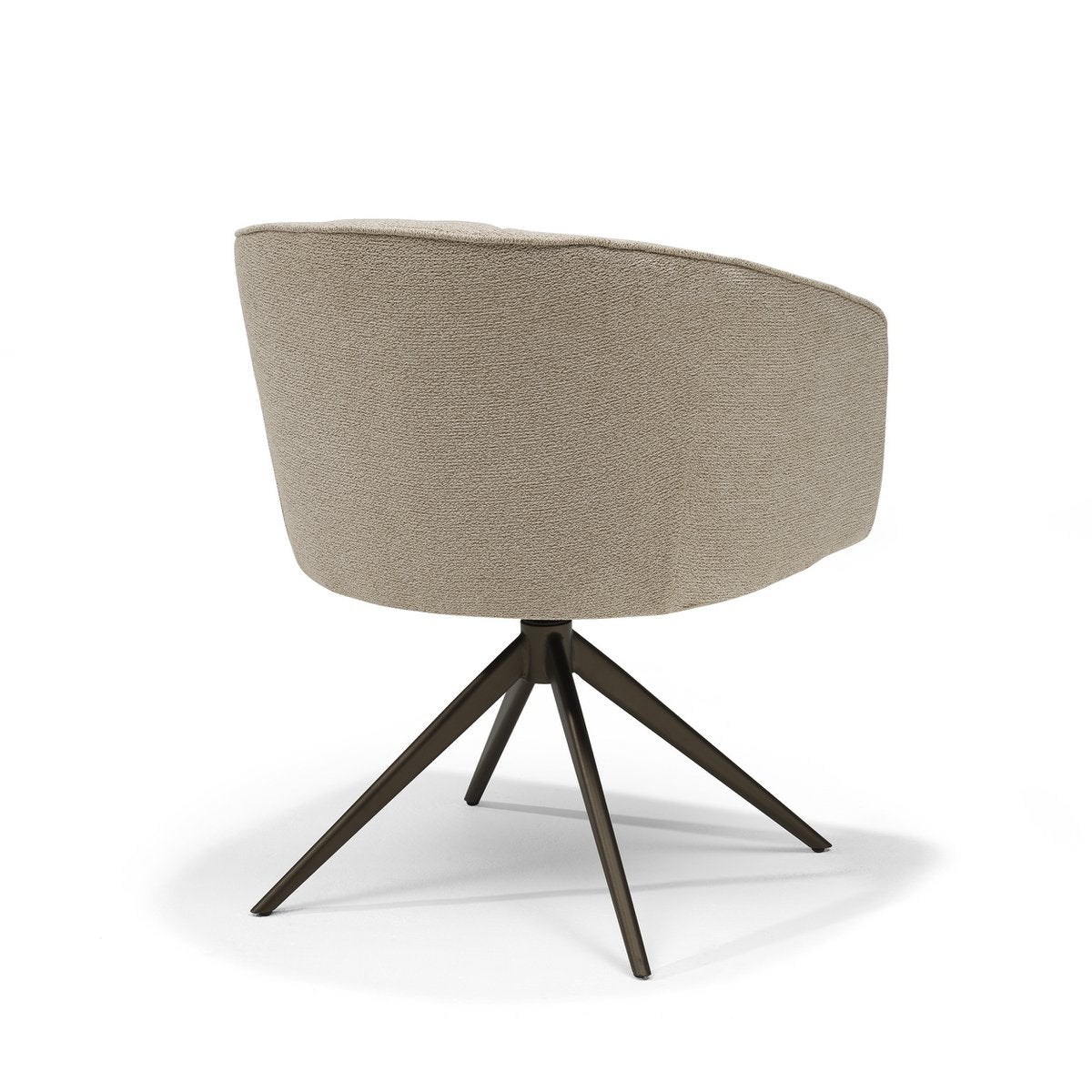 Cocoon armstoel Stof Sahara Linen - 360 Draaibaar frame Anodic Brown