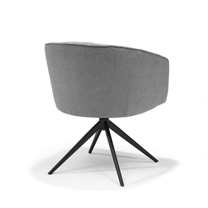 Cocoon armstoel Stof Sahara Grey - 360 Draaibaar frame Zwart