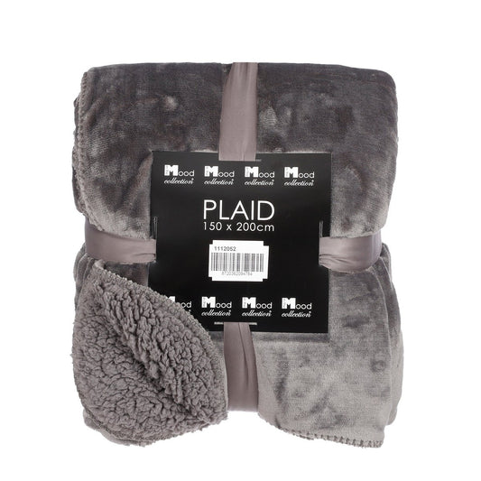 Mardy Fleece Plaid - L200 x B150 cm - Polyester - Antraciet