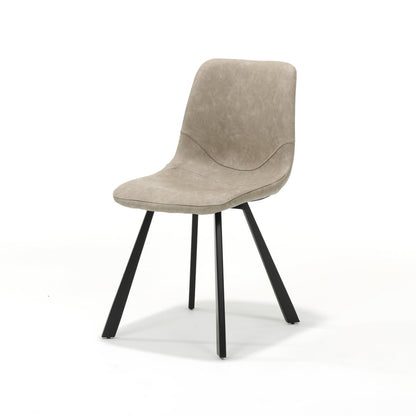 Stoel Bari Zwart Stof Vintage Beige