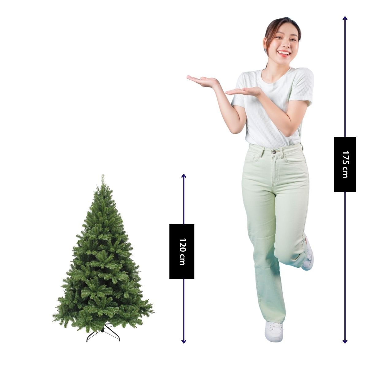 Kunstkerstboom Forrester H120cm Ø81cm Groen