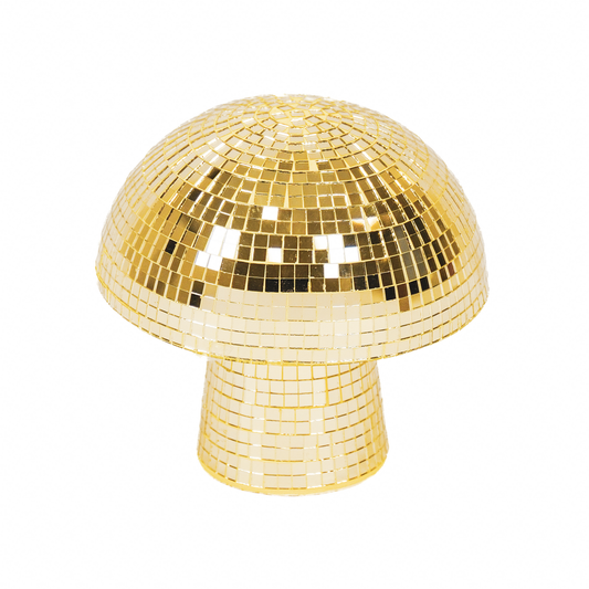 Ornament - Disco -Mushroom - Glass -Gold