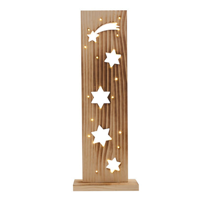Houten Bord "Stars" Hoogte 60cm met LED