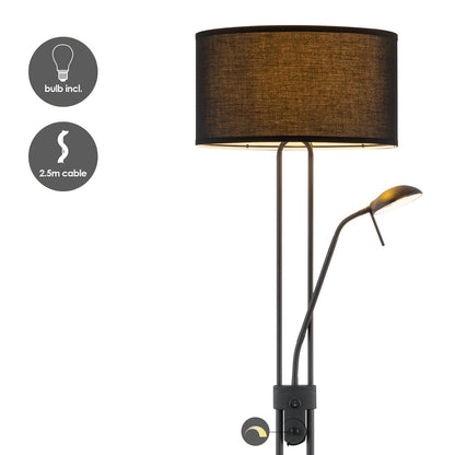 Moderne Vloerlamp - 40/40/170cm - Linnen Lampenkap