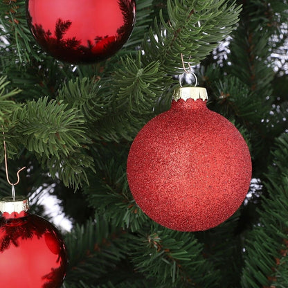 Kerstbal set 42 Glass baubles Rood