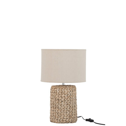 J-Line lamp Dik Vlecht - beton/katoen - naturel - small