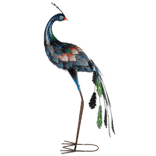 Metalen pauw H78cm