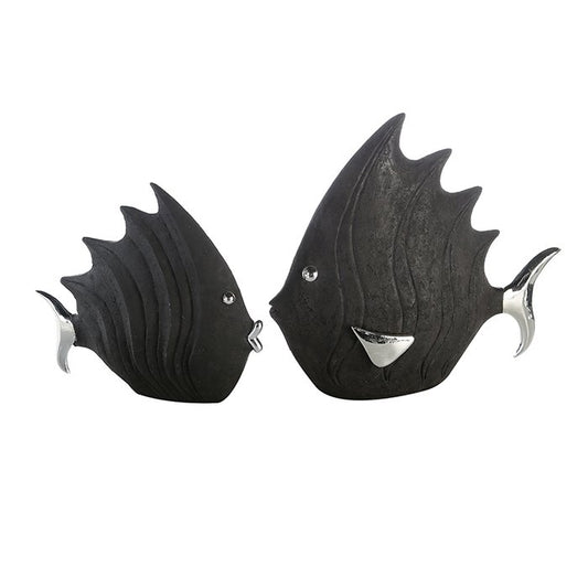 Figuur "Fish" zwart H26 L29cm