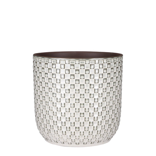 Daan Bloempot - H21 x Ø22 cm - Wit