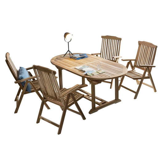 Tuinset 5-delig teak