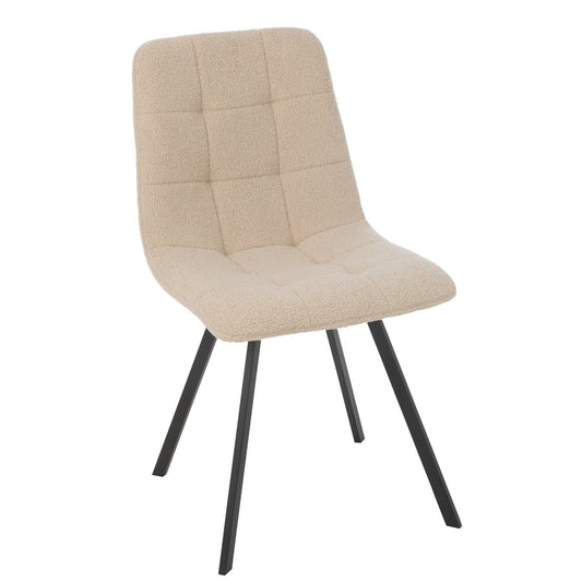 J-Line Eetstoel Clark Metaal/Polyester Beige