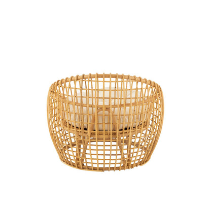 J-Line stoel Lise + kussen 1 Personen - rotan/textiel - naturel/wit